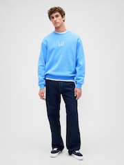 Gap Blue Vintage Soft Oversized Logo Sweatshirt - Image 3 of 4