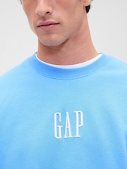 Gap Blue Vintage Soft Oversized Logo Sweatshirt - Image 4 of 4