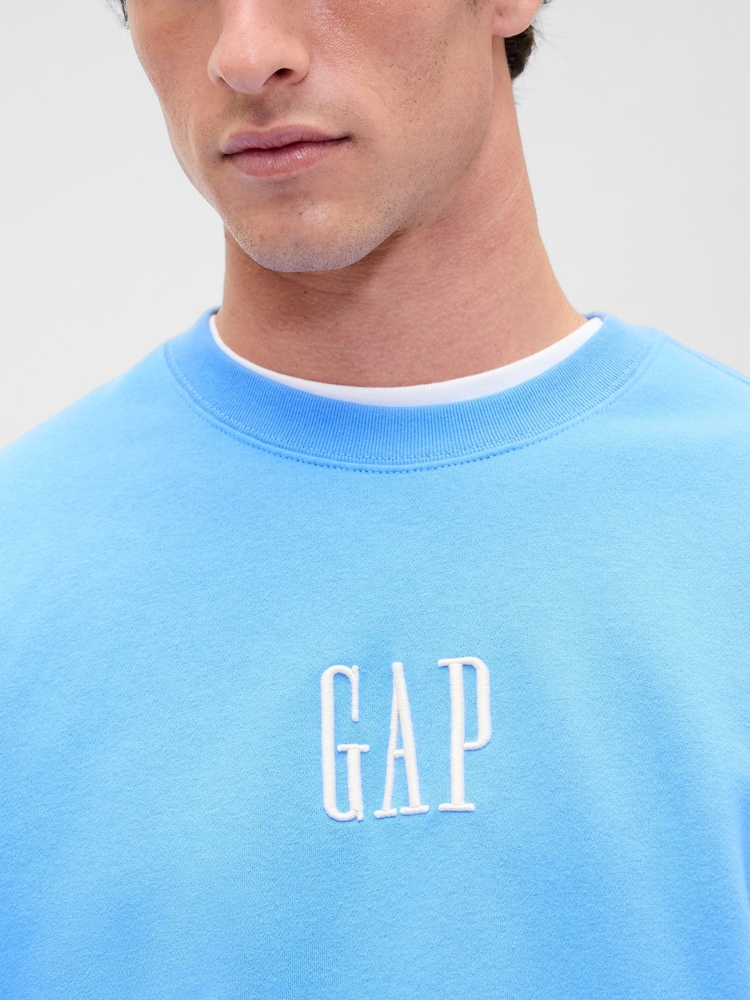 Gap Blue Vintage Soft Oversized Logo Sweatshirt - Image 4 of 4