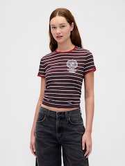 Gap Red Stranger Things VintageSoft Crop T-Shirt - Image 2 of 6
