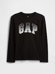 Gap Black Long Sleeve Graphic T-Shirt (4-13yrs) - Image 1 of 2