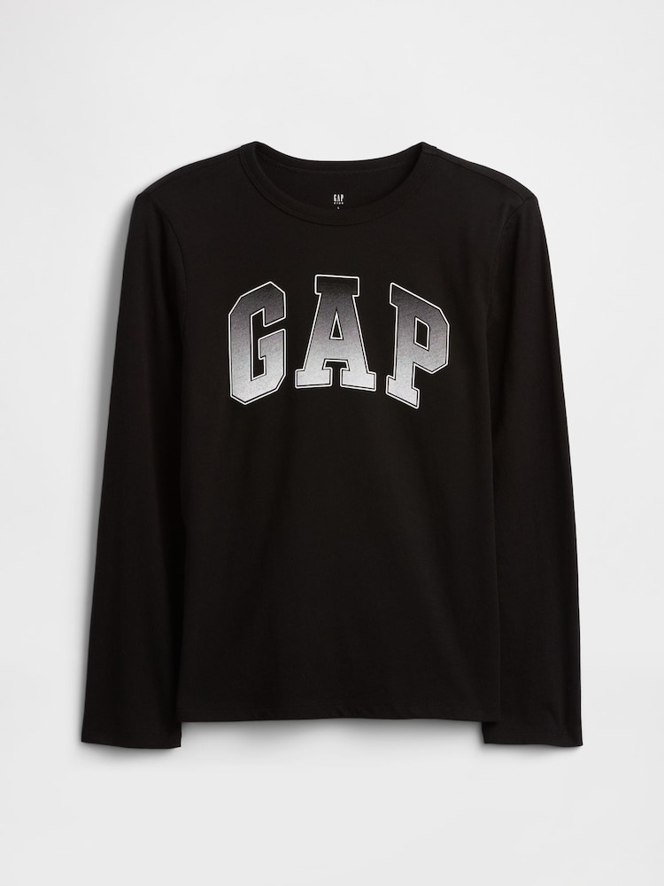 Gap Black Long Sleeve Graphic T-Shirt (4-13yrs) - Image 1 of 2 Gap Black Long Sleeve Graphic T-Shirt (4-13yrs) - Image 1 of 2