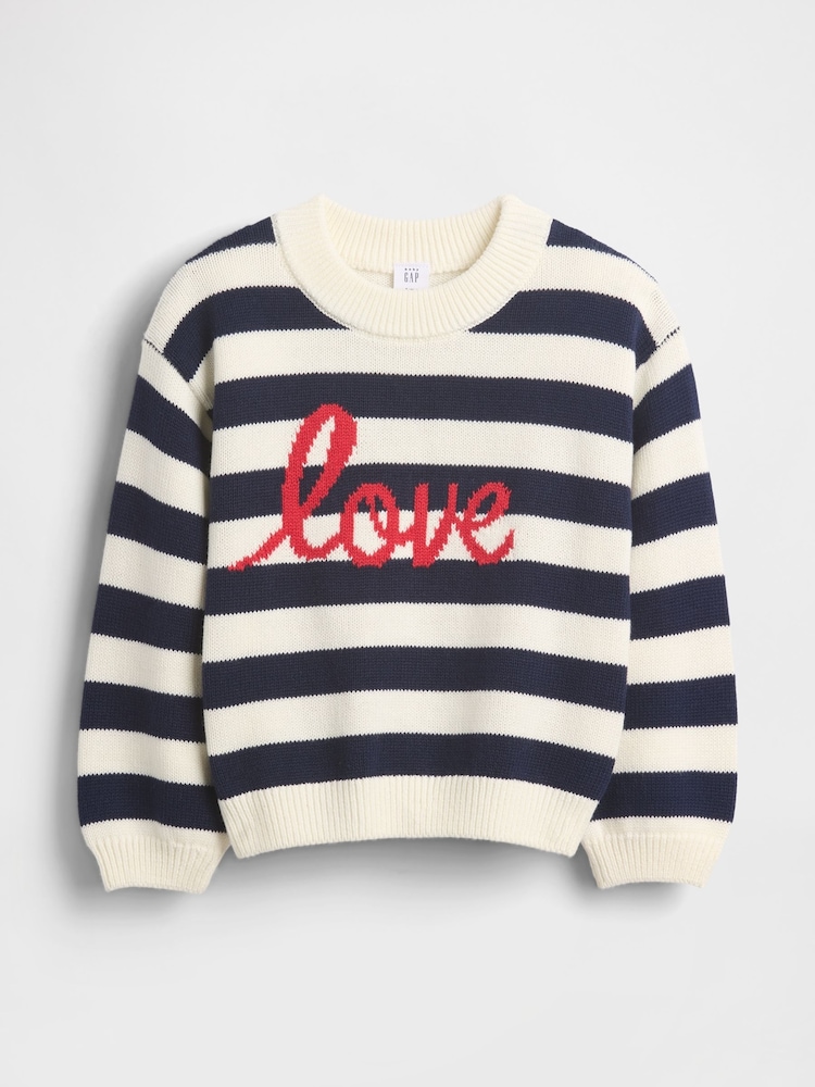 Gap Black Stripe Crew Neck Jumper (6mths-5yrs) - Image 1 of 2