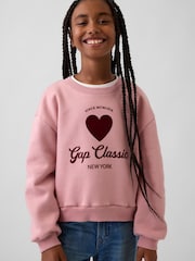 Gap Pink Vintage Soft Dolman Sweatshirt (4-13yrs) - Image 1 of 5