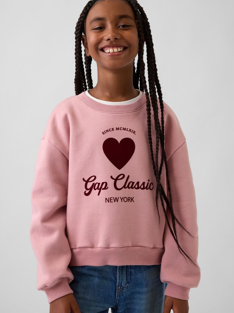 Gap Pink Vintage Soft Dolman Sweatshirt (4-13yrs) - Image 1 of 5