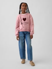 Gap Pink Vintage Soft Dolman Sweatshirt (4-13yrs) - Image 3 of 5