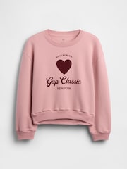 Gap Pink Vintage Soft Dolman Sweatshirt (4-13yrs) - Image 4 of 5