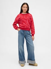 Gap Red VintageSoft Dolman Sweatshirt (4-13yrs) - Image 3 of 5
