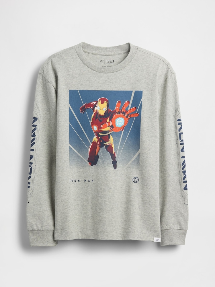 Grau - Gap Marvel Relaxed Graphic T-Shirt mit Grafik (4–13Jahre) - Bild 1 von 3