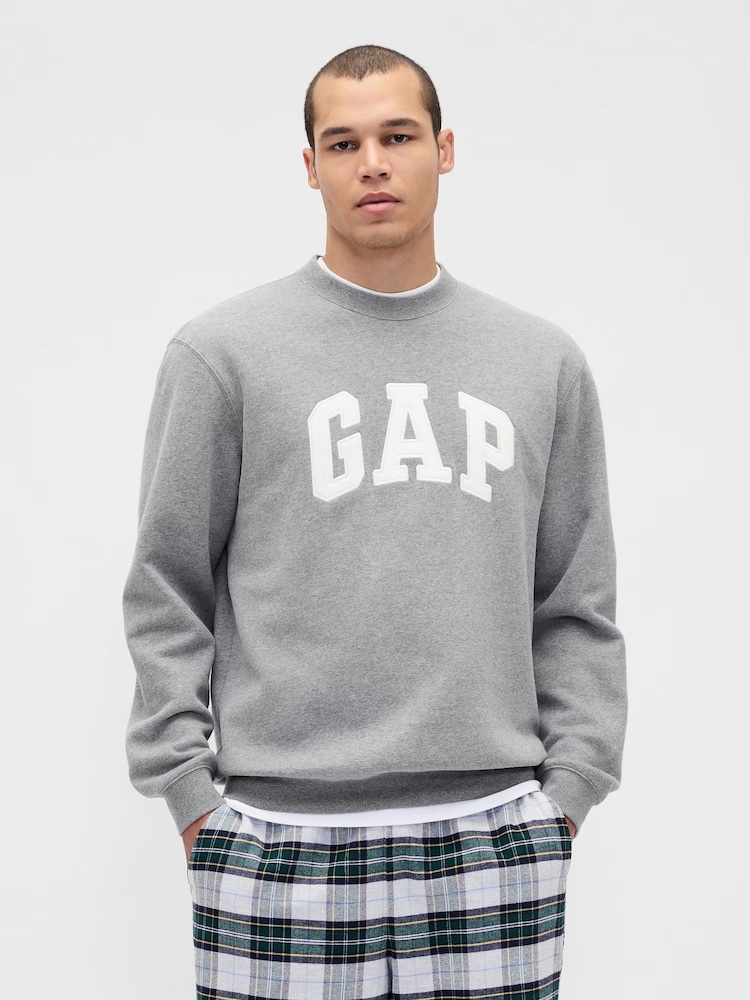 Gap Grey VintageSoft Logo Sweatshirt - Image 1 of 6 Gap Grey VintageSoft Logo Sweatshirt - Image 1 of 6