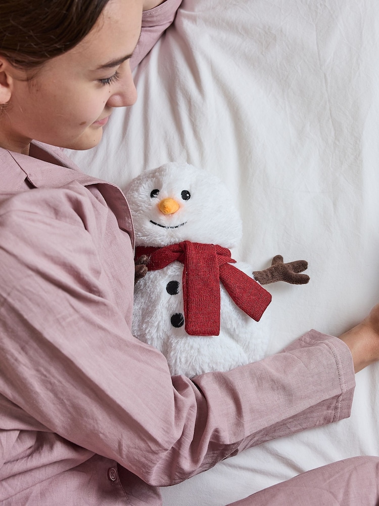 Warmies White Large  Snowman Fully Heatable Plush Toy - Image 2 of 4 Warmies White Large  Snowman Fully Heatable Plush Toy - Image 2 of 4