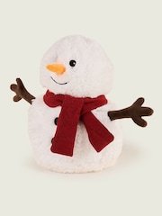 Warmies White Large  Snowman Fully Heatable Plush Toy - Image 3 of 4