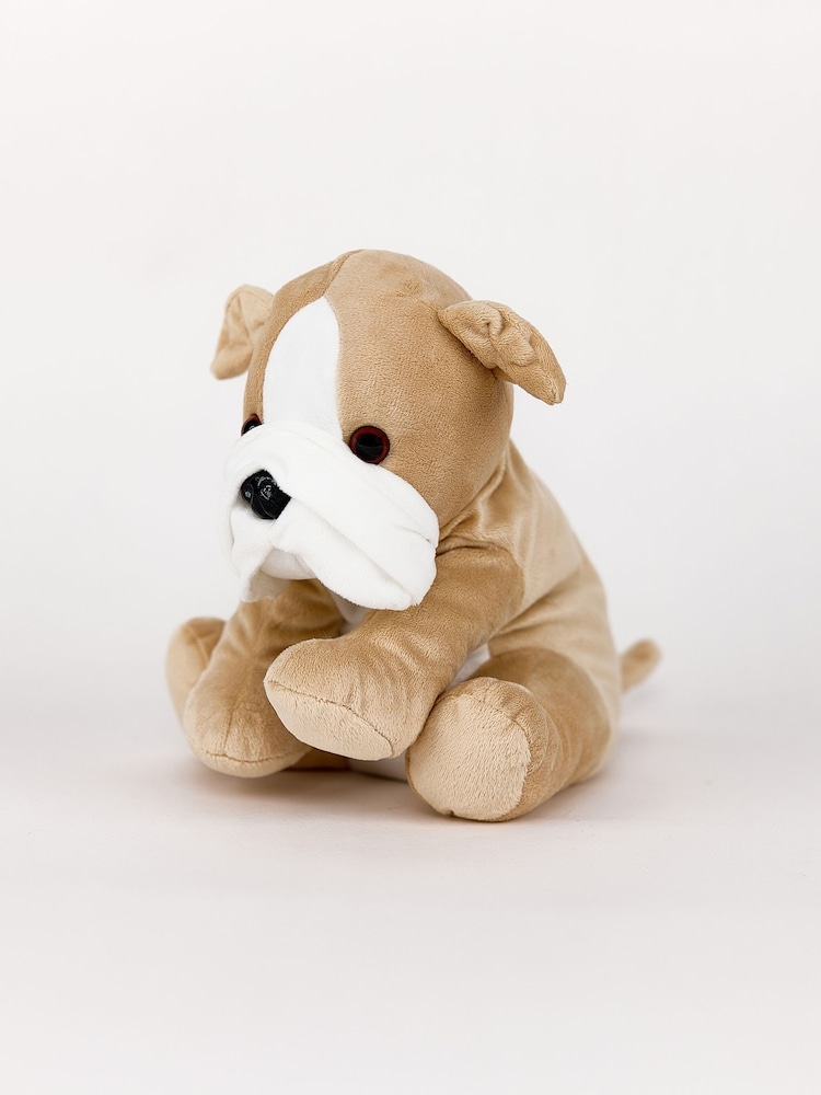 Warmies Beige and White Large Bulldog Fully Heatable Plush Toy - Image 1 of 4 Warmies Beige and White Large Bulldog Fully Heatable Plush Toy - Image 1 of 4