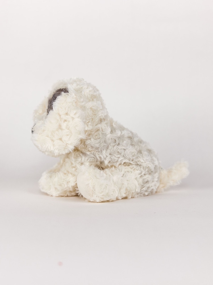Warmies White Large Curly Patch Dog Fully Heatable Soft Toy - Image 4 of 4