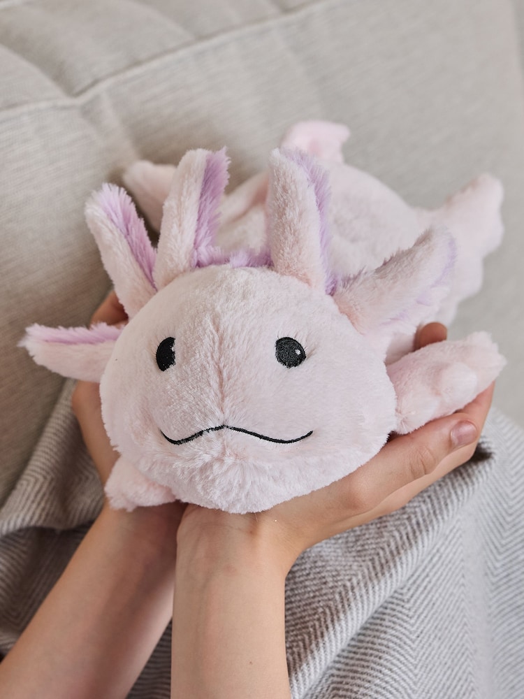 Warmies Pink Large Axolotl Fully Heatable Plush Toy - Image 1 of 4 Warmies Pink Large Axolotl Fully Heatable Plush Toy - Image 1 of 4