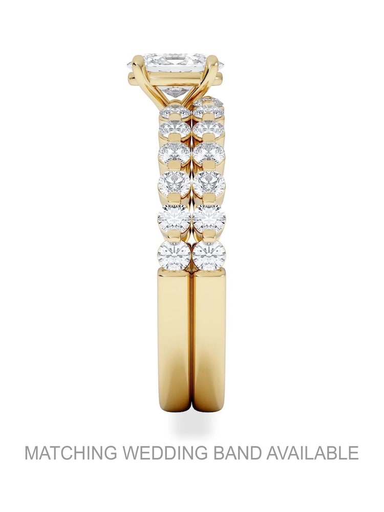The Diamond Store White Solstice 0.80ct Oval Cut Lab Diamond Solitaire Engagement Ring in 9K Yellow Gold - Image 2 of 8