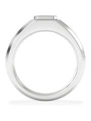 The Diamond Store White Men's 0.50ct Emerald Cut Lab Diamond Signet Ring in 9K White Gold - Image 1 of 7