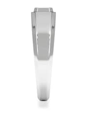 The Diamond Store White Men's 0.50ct Emerald Cut Lab Diamond Signet Ring in 9K White Gold - Image 3 of 7