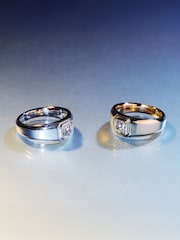 The Diamond Store White Men's 0.50ct Emerald Cut Lab Diamond Signet Ring in 9K White Gold - Image 4 of 7