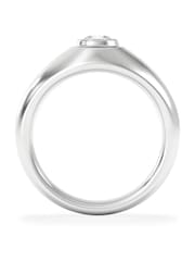 The Diamond Store White Men's 0.50ct Asscher Cut Lab Diamond Signet Ring  in 9k White Gold - Image 3 of 8