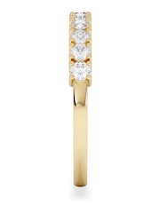 The Diamond Store White Twilight 0.50ct Round Cut Lab Diamond Half Eternity Ring in 9K Yellow Gold - Image 3 of 6