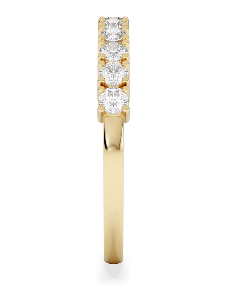 The Diamond Store White Twilight 0.50ct Round Cut Lab Diamond Half Eternity Ring in 9K Yellow Gold - Image 5 of 5