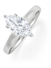 The Diamond Store White Amora 1.00ct Marquise Cut Lab Diamond Solitaire Engagement Ring  in 18K White Gold - Image 3 of 4
