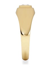 The Diamond Store White Men's 0.50ct Round Cut Lab Diamond Signet Ring in 9k Yellow Gold - Image 3 of 4