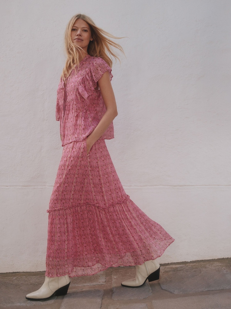 تنورة ماكسي مورّدة من Rockett St George - Image 1 of 5