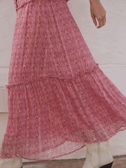 تنورة ماكسي مورّدة من Rockett St George - Image 4 of 5