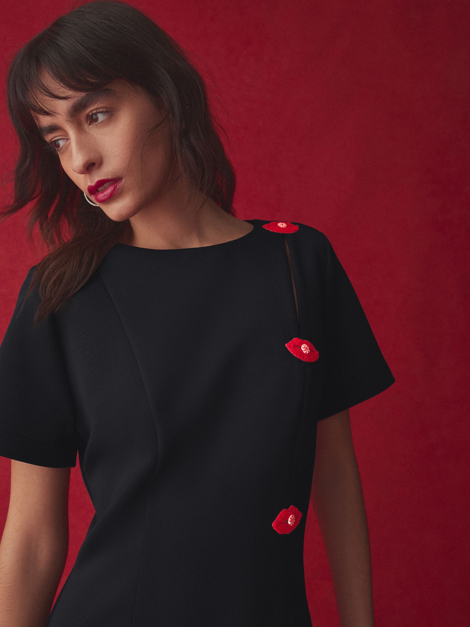 Buy Rockett St George Black Lips Detail Mini Dress from Next USA