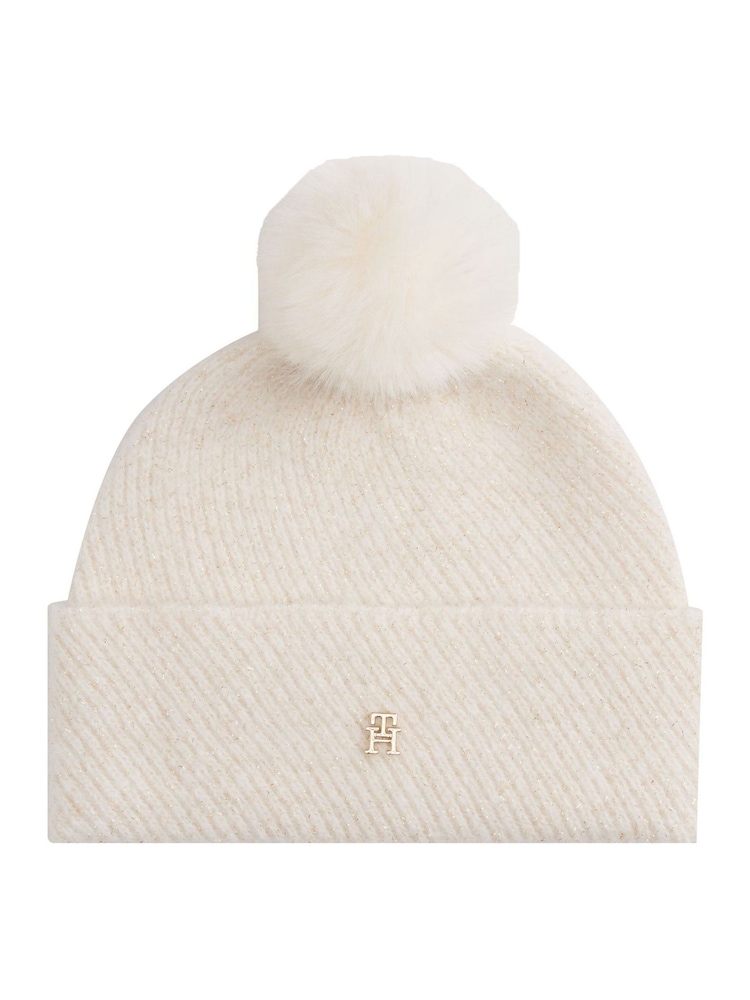 Tommy Hilfiger White Metallic Hat & Scarf Sets - Image 1 of 4 Tommy Hilfiger White Metallic Hat & Scarf Sets - Image 1 of 4