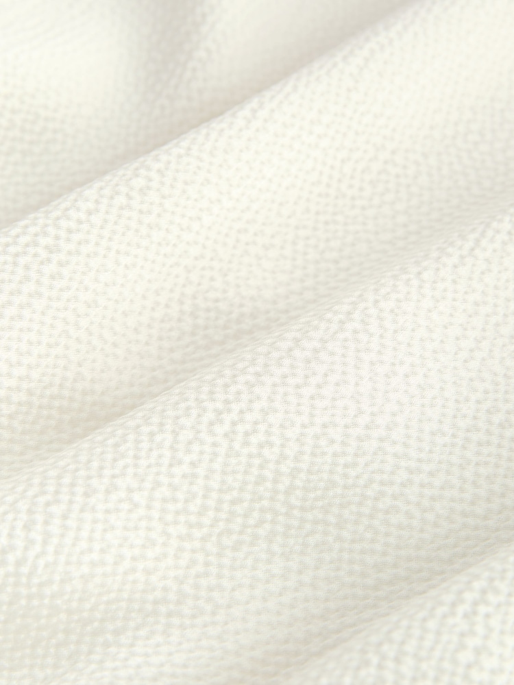 White Textured Satin Halter Sleeveless Mini Dress - Image 8 of 8 White Textured Satin Halter Sleeveless Mini Dress - Image 8 of 8