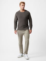 French Connection Grey Cotton Ottoman Ribbed Knit Crew Neck Long Sleeve Sweatshirt - Image 3 of 4