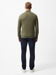 French Connection Green ¼ Zip Knit Jumper - Image 3 of 3