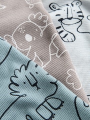 Blue/Grey Linear Print Short Pyjamas 3 Pack (9mths-10yrs) - Image 6 of 7