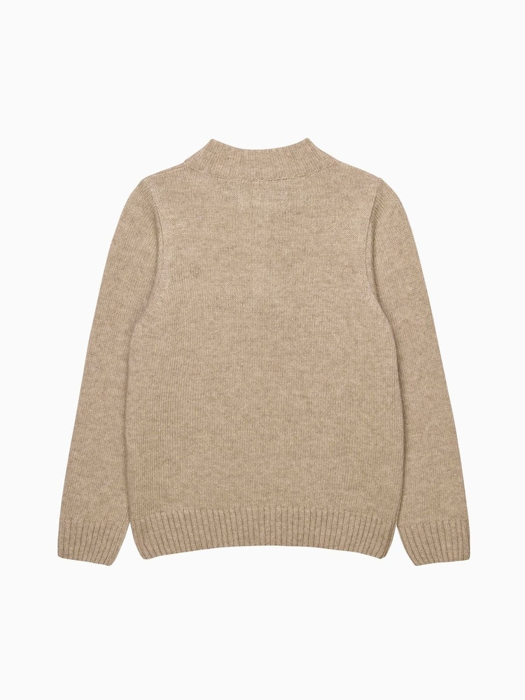 Trotters London Cream Sebastian Car Half Zip Jumper - Image 2 of 2