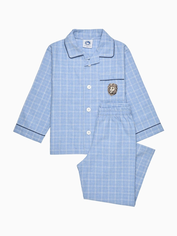 Trotters London Blue Augustus Lion Pyjamas - Image 1 of 3 Trotters London Blue Augustus Lion Pyjamas - Image 1 of 3