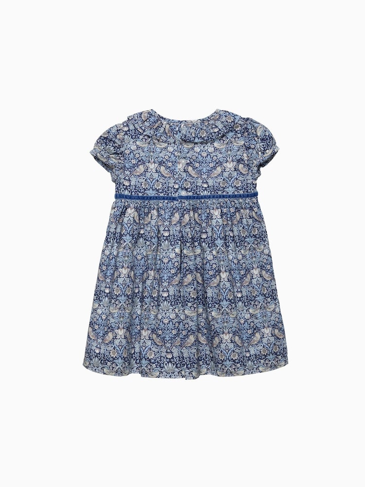Trotters London Blue Strawberry Thief Dress - Image 2 of 2 Trotters London Blue Strawberry Thief Dress - Image 2 of 2