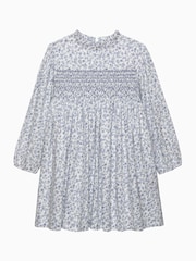 Trotters London Blue Edie Rose Floral Smocked Dress - Image 1 of 2
