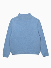 Trotters London Blue Charles Car Half Zip Jumpers - Image 2 of 2