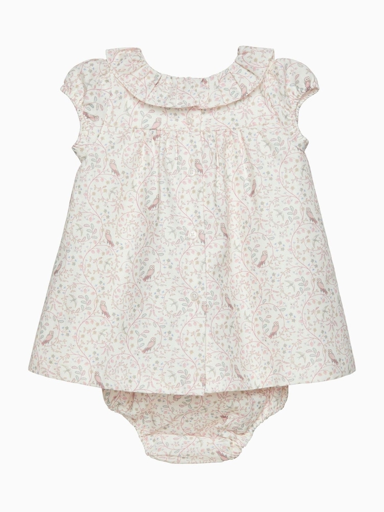 Trotters London Pink Owl Smocked Dress - Image 2 of 2 Trotters London Pink Owl Smocked Dress - Image 2 of 2