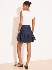 Lipsy Flared Denim Mini Skirt - Image 4 of 4