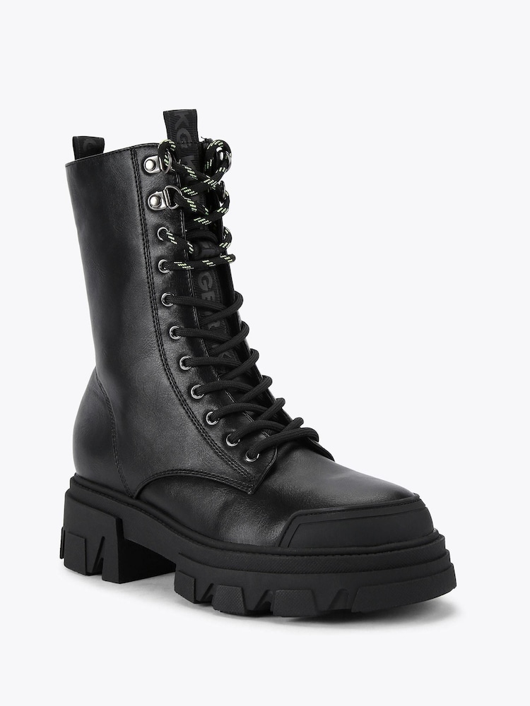 KG Kurt Geiger Black Trekker Lace UP3 Boots - Image 2 of 4