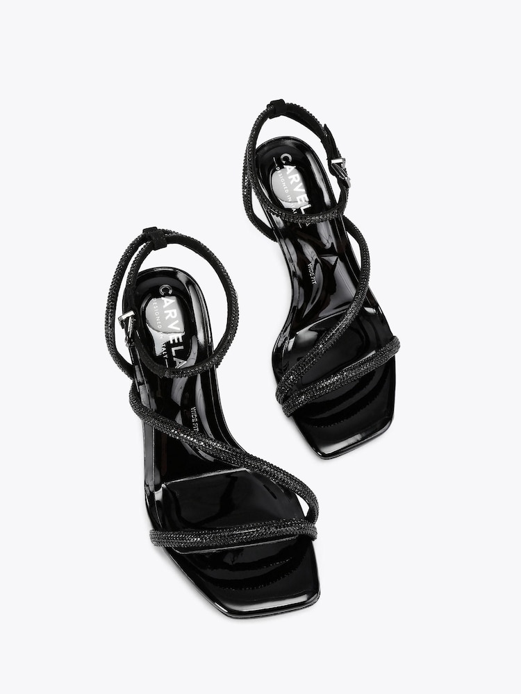 Carvela Black Paparazzi Wide Fit Sandals - Image 2 of 4