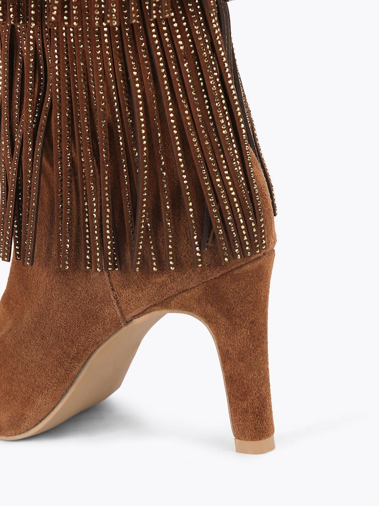 Kurt Geiger London Shoreditch Otk Nude Boots - Image 4 of 4 Kurt Geiger London Shoreditch Otk Nude Boots - Image 4 of 4
