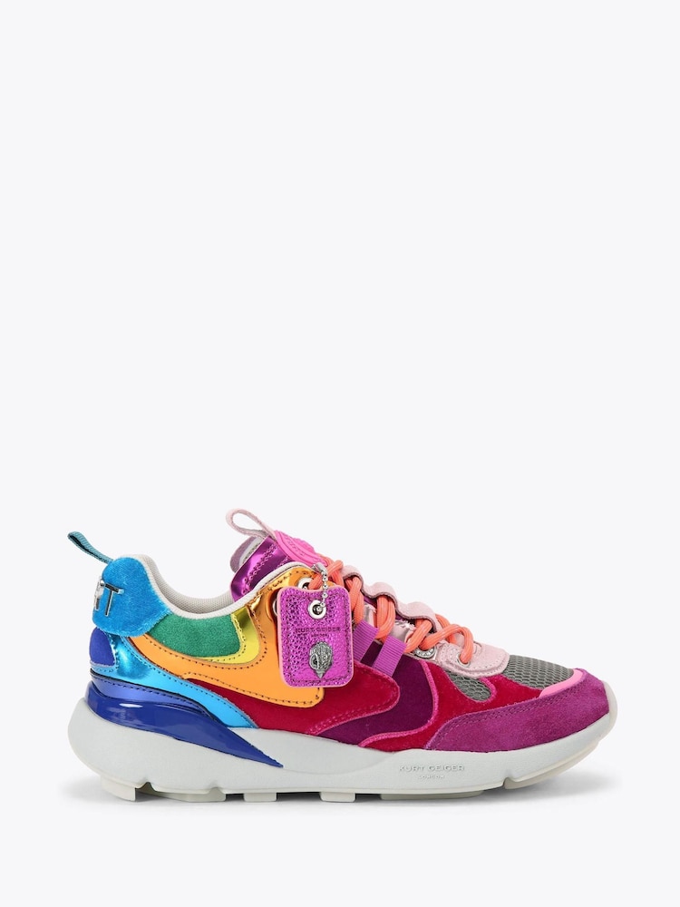 Kurt Geiger London Pink Kurt Runner Trainers - Image 1 of 4 Kurt Geiger London Pink Kurt Runner Trainers - Image 1 of 4