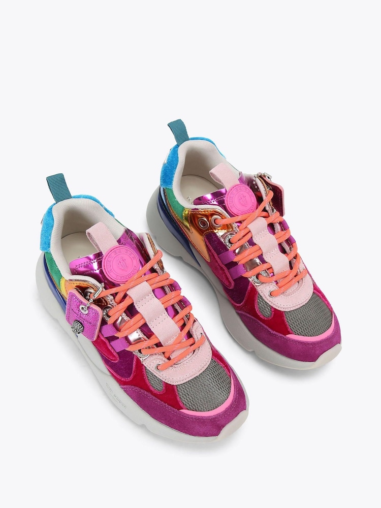 Kurt Geiger London Pink Kurt Runner Trainers - Image 2 of 4 Kurt Geiger London Pink Kurt Runner Trainers - Image 2 of 4