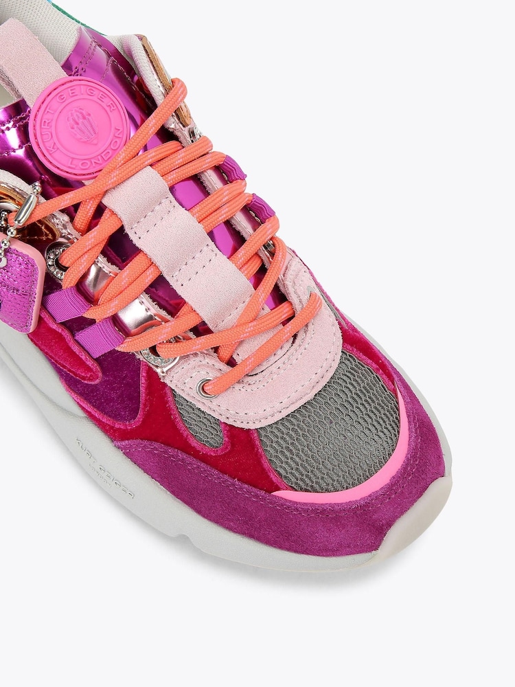 Kurt Geiger London Pink Kurt Runner Trainers - Image 4 of 4 Kurt Geiger London Pink Kurt Runner Trainers - Image 4 of 4