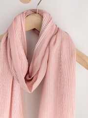 Rosa - Leichter Schal mit Glitzerstreifen - Bild 2 von 3